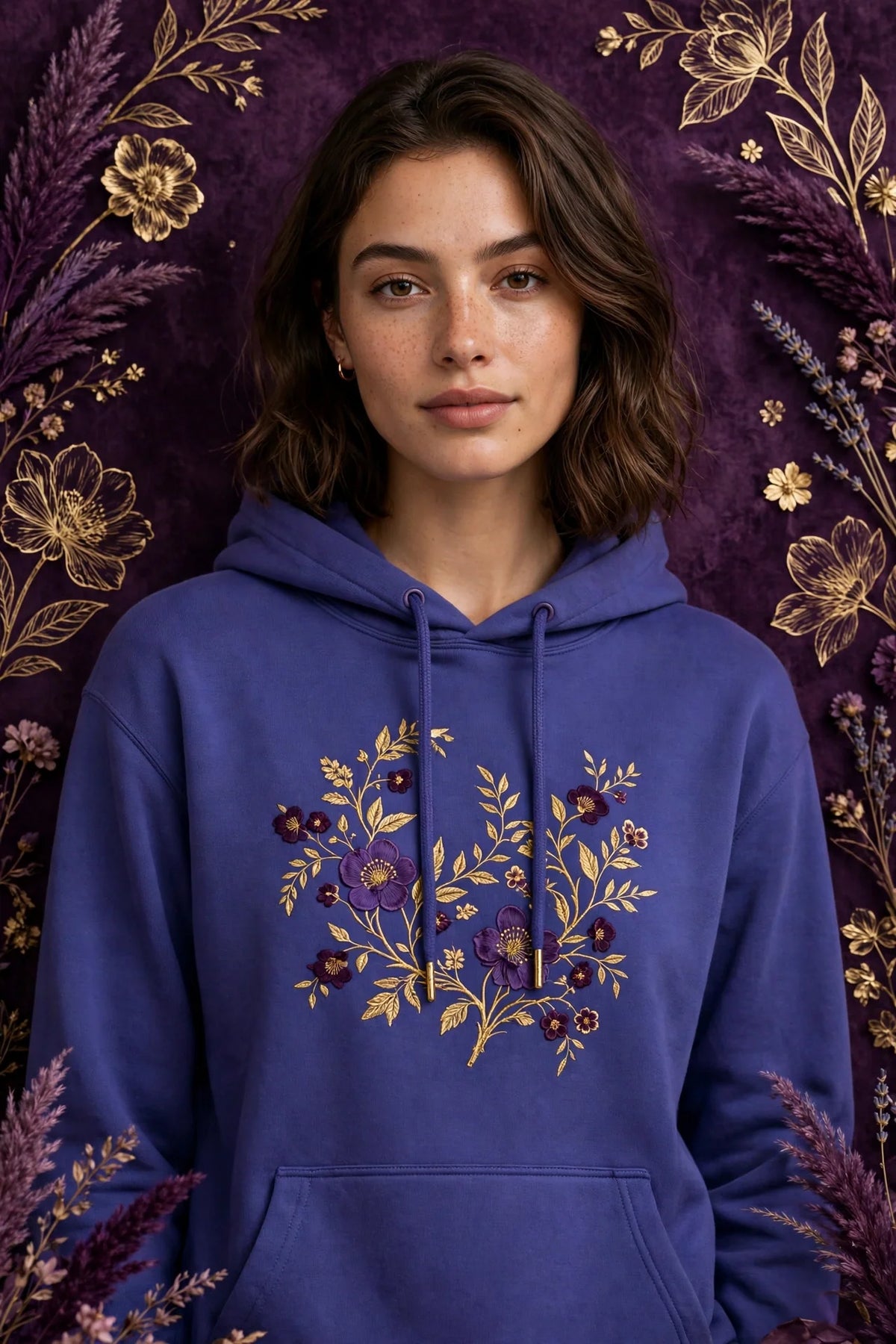 Person wearing Blue Violet Hoodie