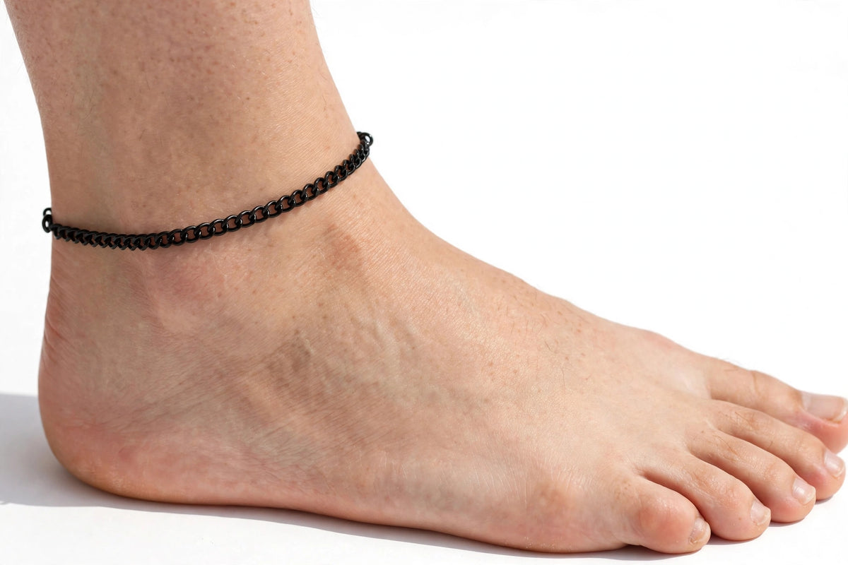Nova Royal Gold Anklet in Black