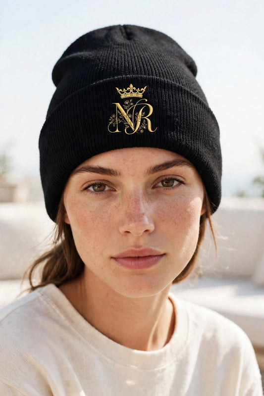 Nova Royal Beanie Hat in Black
