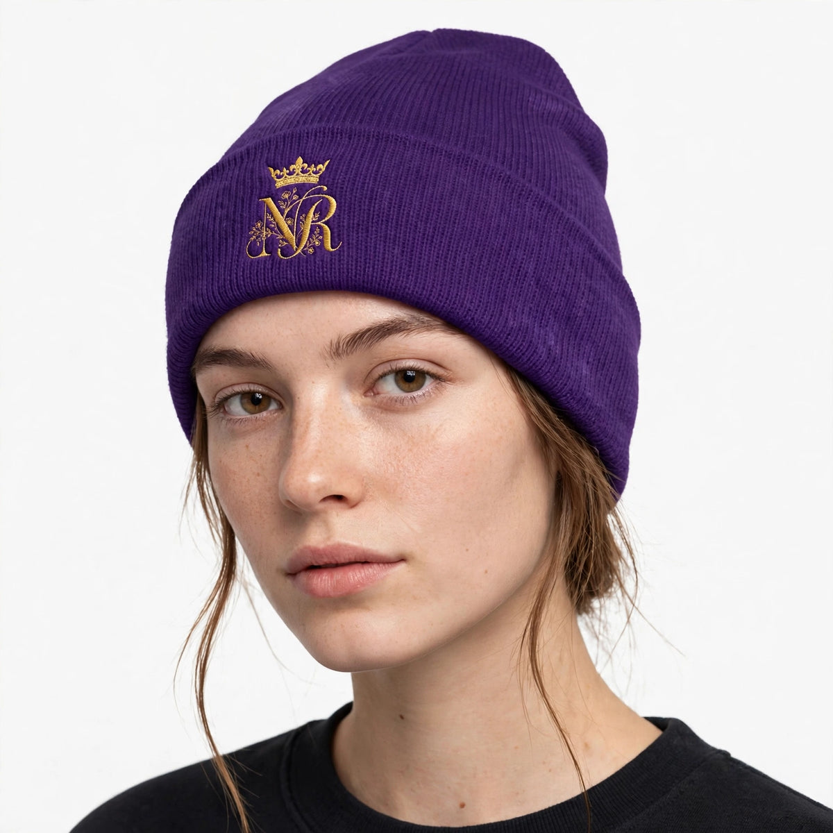 Nova Royal Beanie Hat in Purple