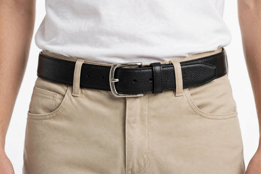 Nova Royal Leather Belt in Black