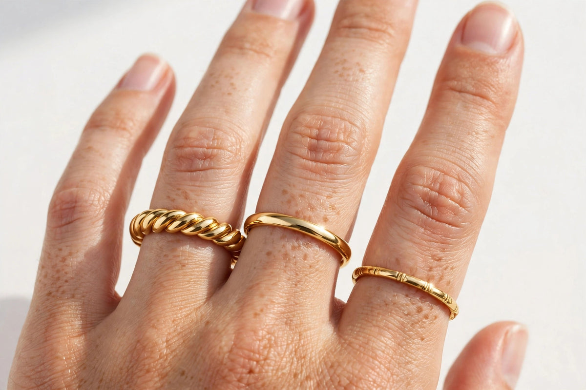 Nova Royal Gold Ring Set (3 rings) in Gold