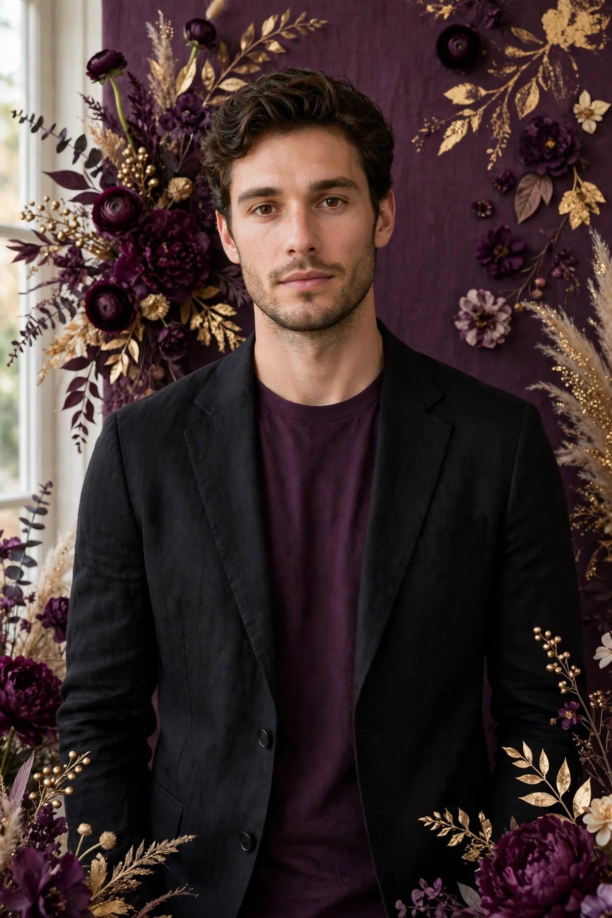 Person wearing Black Classic linen blazer