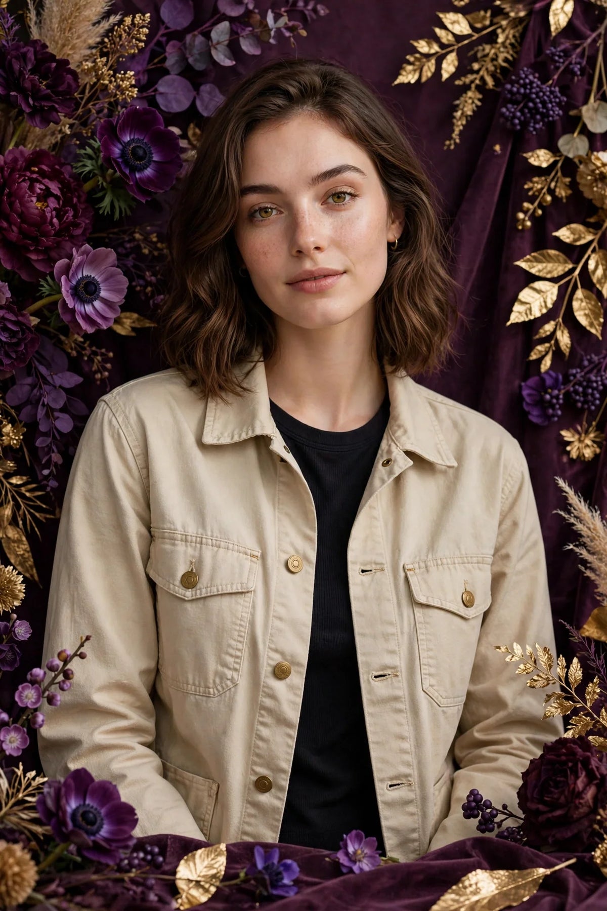 Person wearing Beige Cotton Jacket