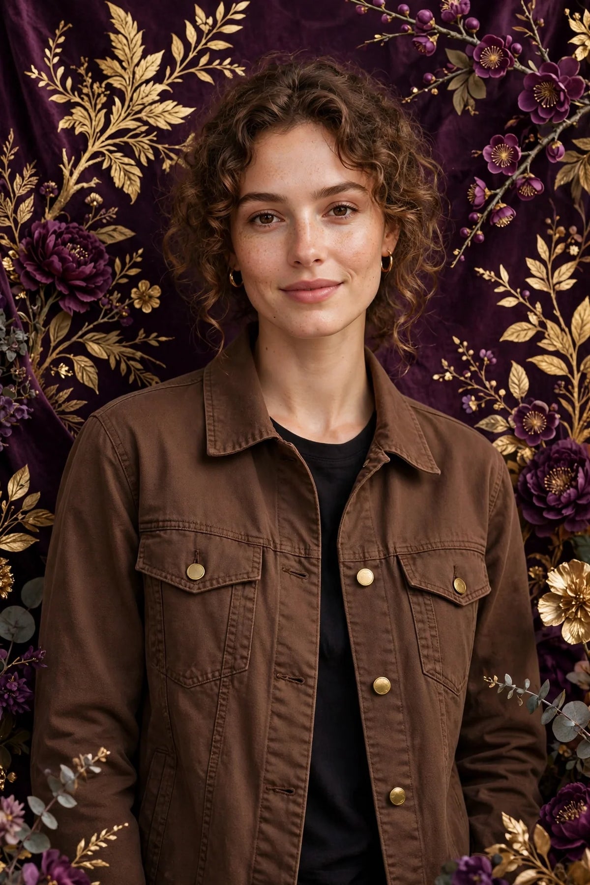 Person wearing Brown Cotton Jacket