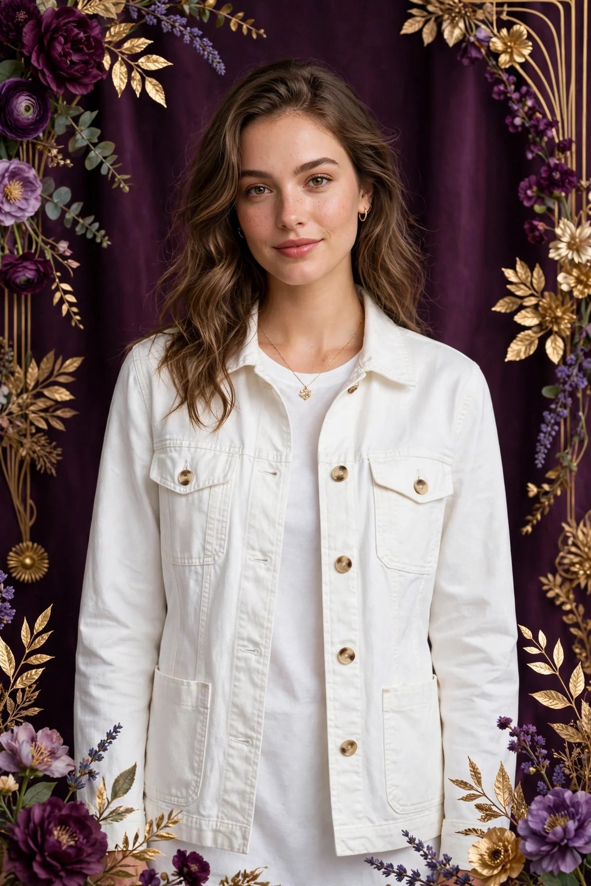 Person wearing White Cotton Jacket