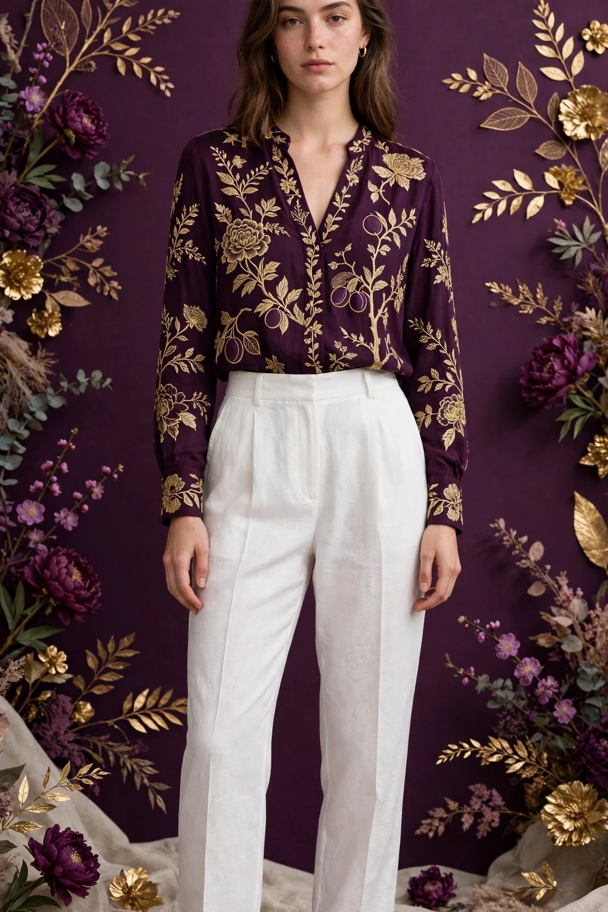 Person wearing White Linen Trousers