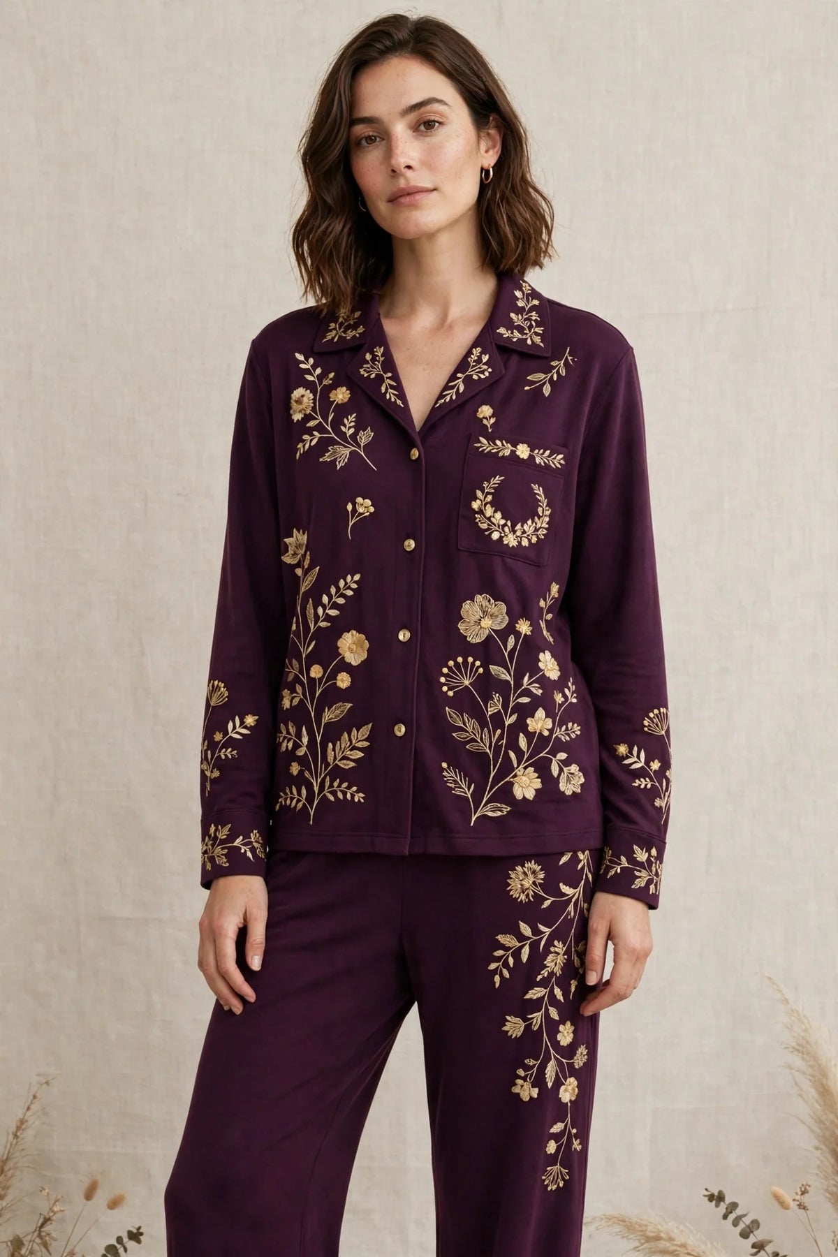 Person wearing Purple Loungewear Set
