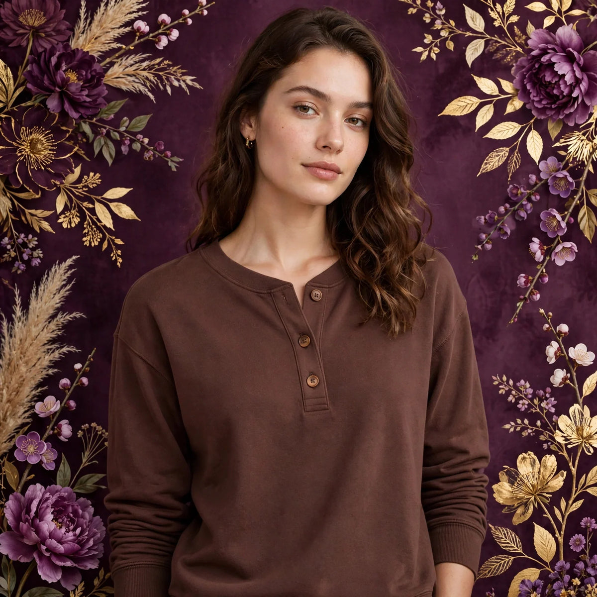 Person wearing Brown Everyday Comfort Lounge Top