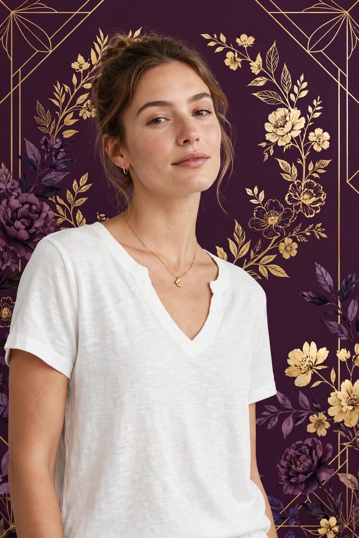 Person wearing White Everyday Comfort Lounge Top