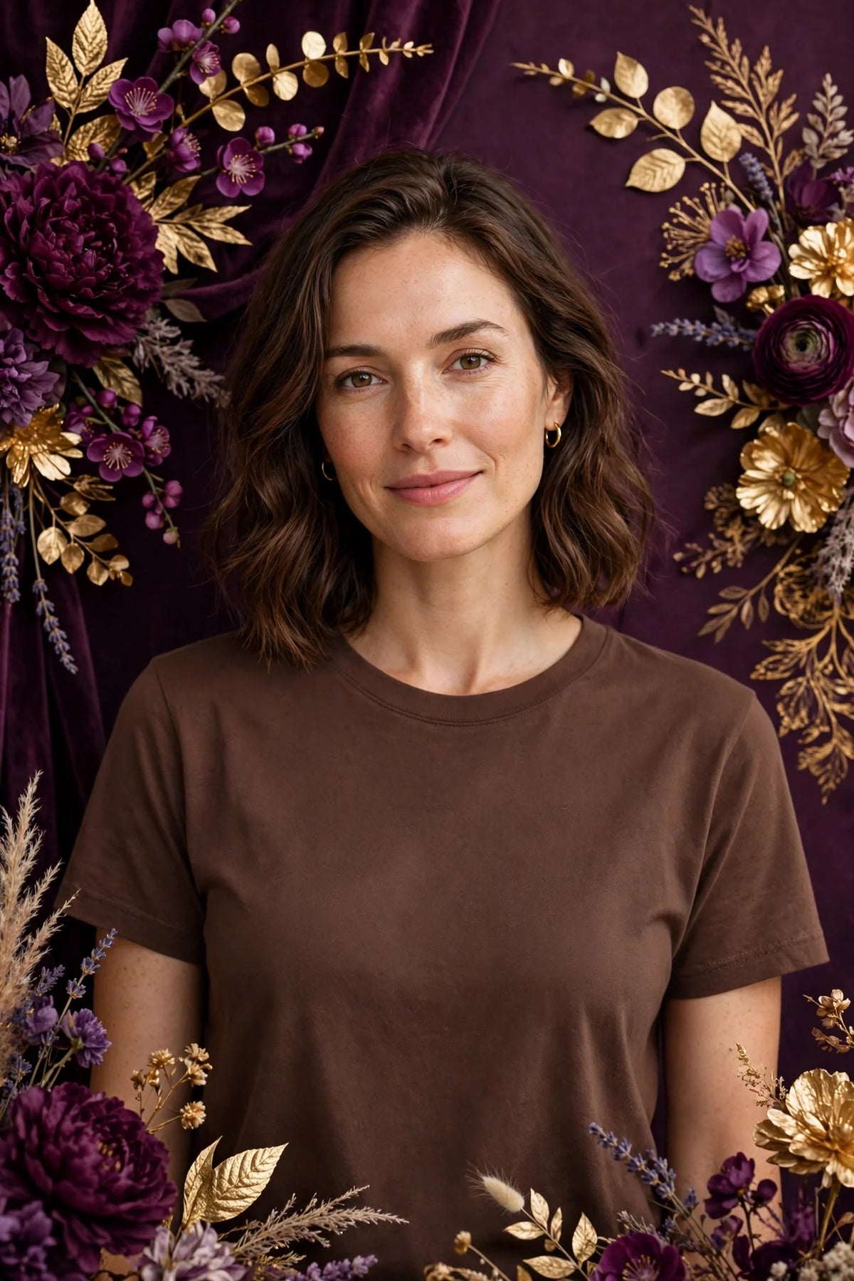 Person wearing Brown Classic Everyday Cotton Tee