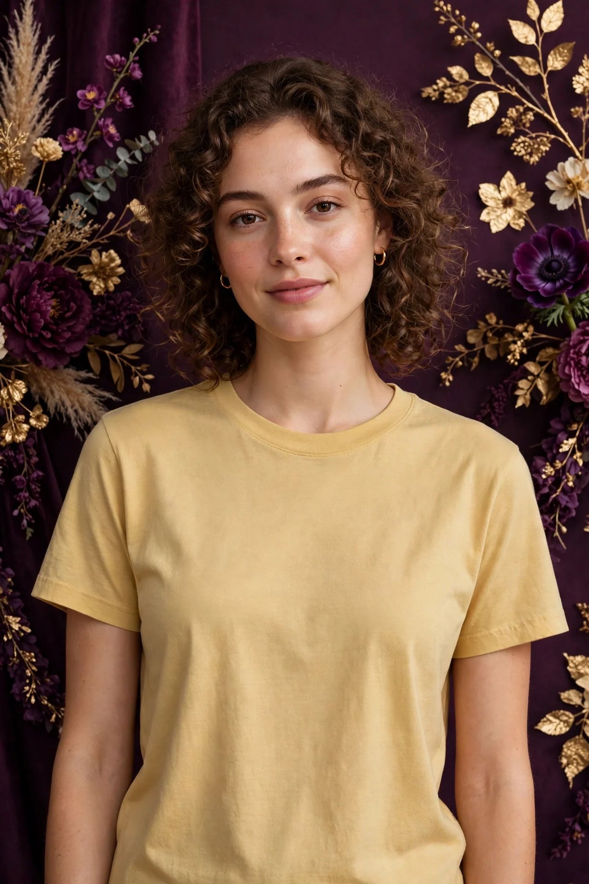 Person wearing Gold Classic Everyday Cotton Tee