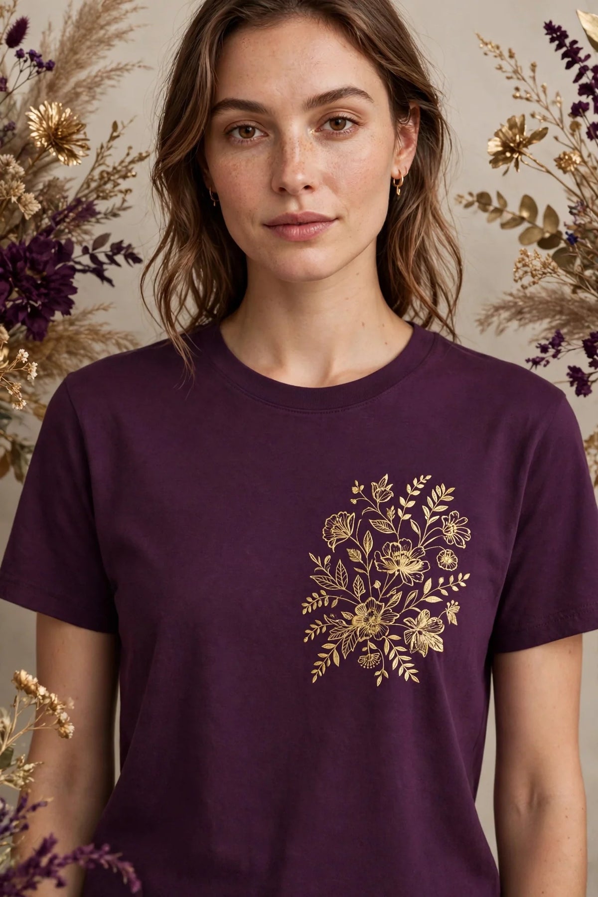 Person wearing Purple Classic Everyday Cotton Tee