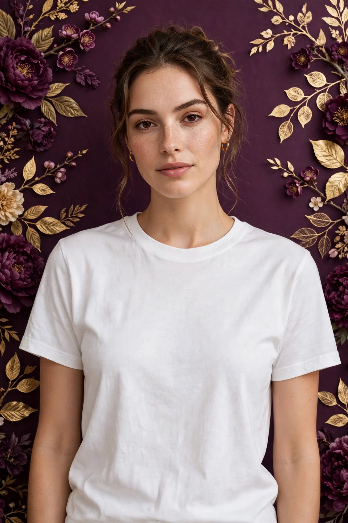 Person wearing White Classic Everyday Cotton Tee