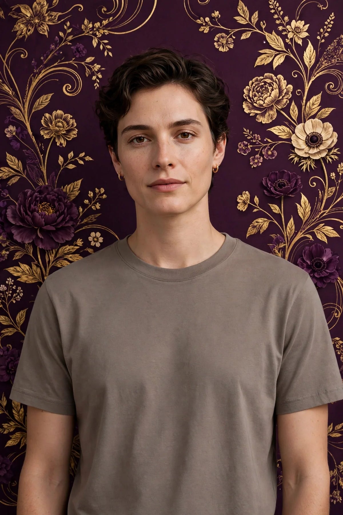 Person wearing Black Taupe Crewneck T-Shirt