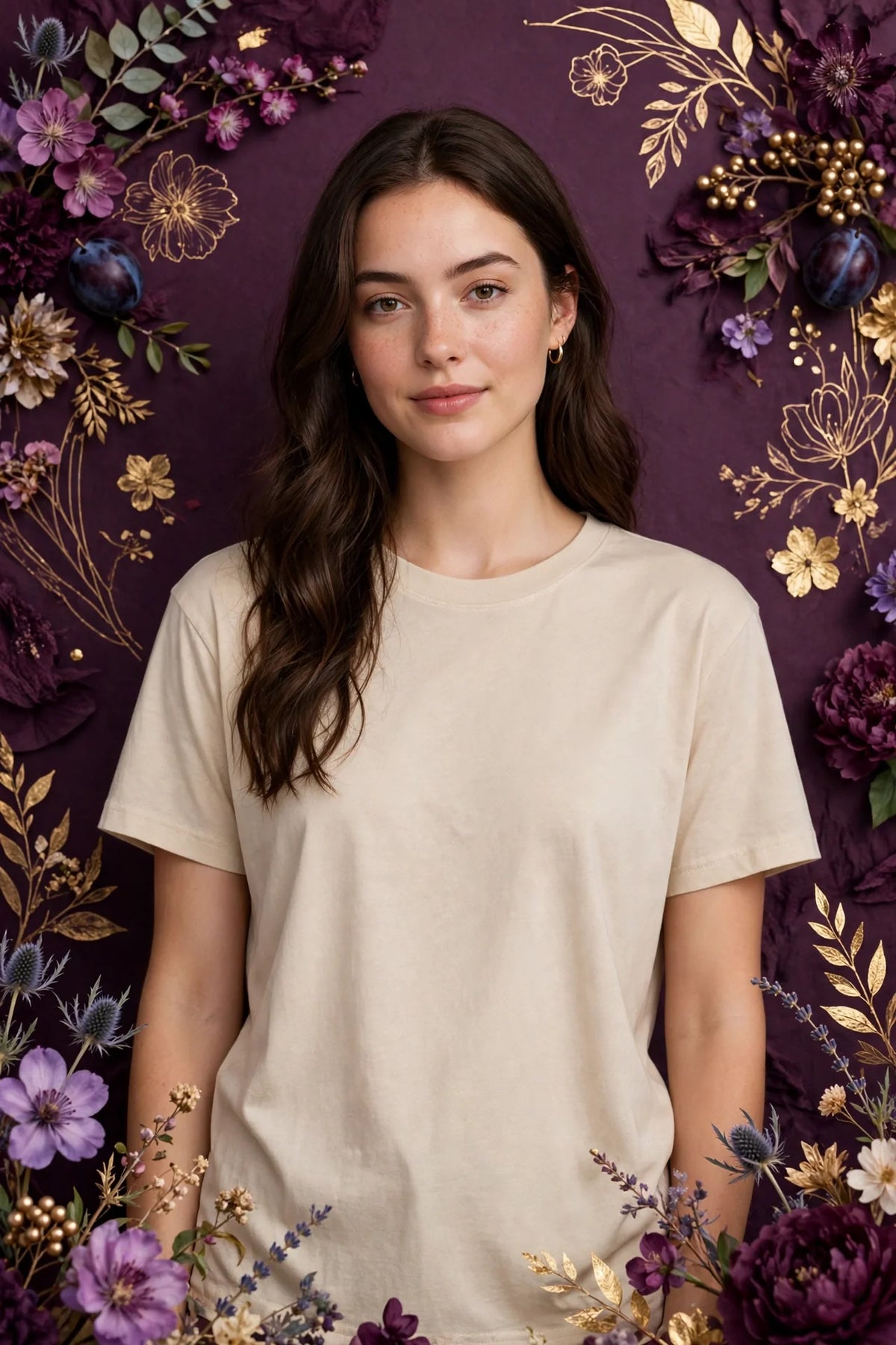Person wearing Beige Relaxed Fit Everyday T-Shirt
