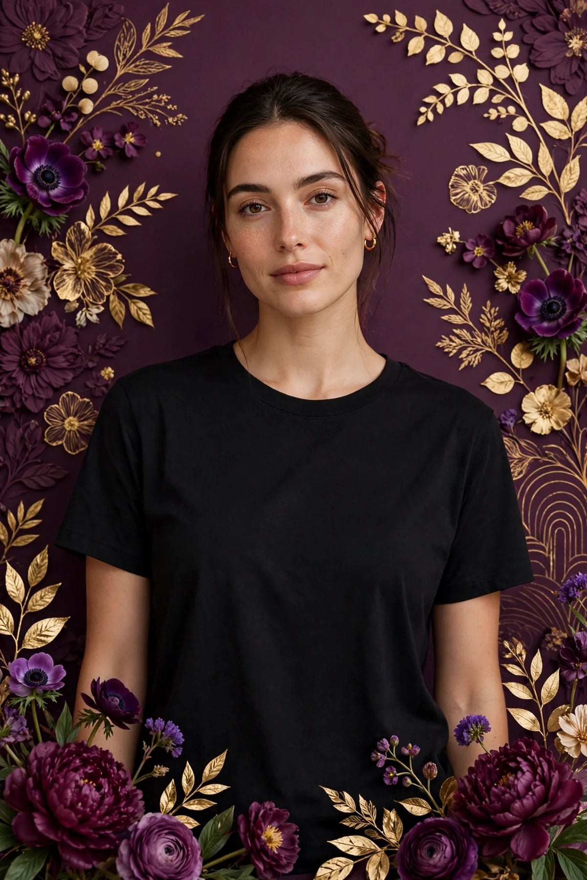 Person wearing Black Relaxed Fit Everyday T-Shirt