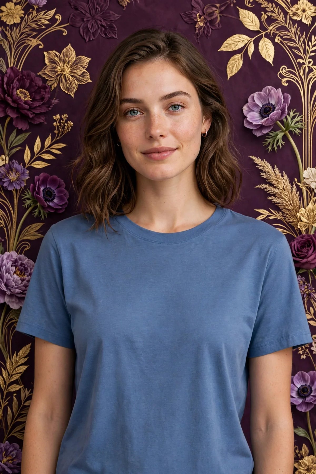 Person wearing Blue Relaxed Fit Everyday T-Shirt