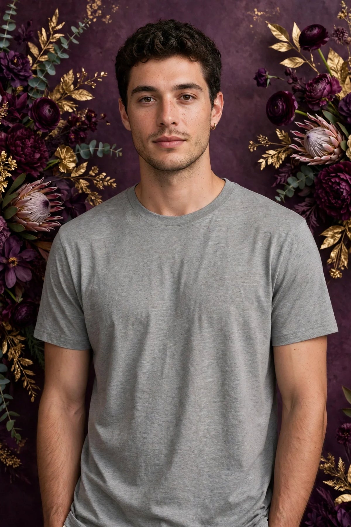 Person wearing Grey Relaxed Fit Everyday T-Shirt