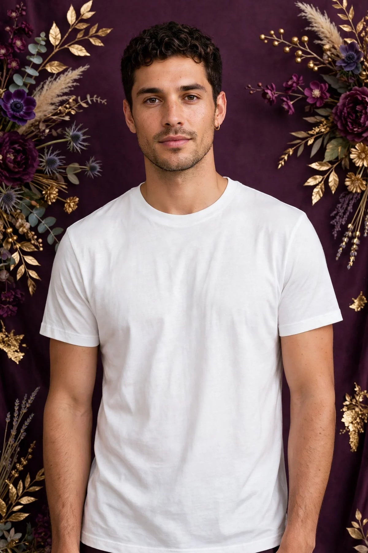 Person wearing White Soft Everyday Cotton T-Shirt